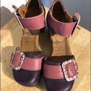 Cute Purple & Pink Leather Art brand shoes